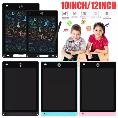 $9.98 • Buy 10 / 12  Kids LCD Writing Tablet Drawing Board Colorful Handwriting Pad Graffiti