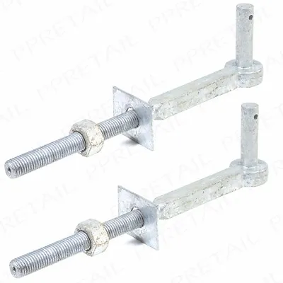 2x 12  HEAVY DUTY HOOK TO BOLT FIELD GATE PIN For 4 - 10  Posts Galvanised Iron • £16.79