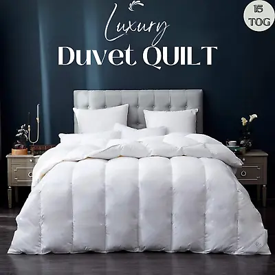 Luxury Hotel Quality COTTON DUVET Extra Deep 15 TOG Single Double Super King UK • £22.43