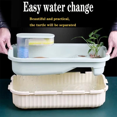 $37.65 • Buy Turtle Reptile Habitat Crayfish Crab Aquarium Tank Accessories Green AU