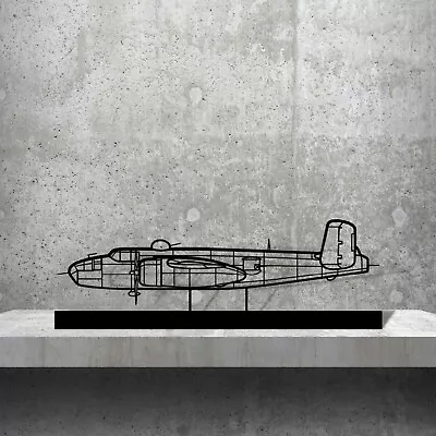 Wall Art Home Decor 3D Acrylic Metal Plane Aircraft USA Silhouette B25J • $87.99