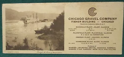 Estate Sale ~ Vintage Advertising Ink Blotter - Chicago Gravel Company • $3