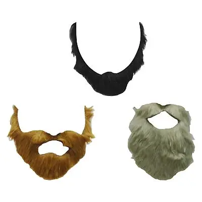 Fake Beard Costume Mustache False Beards Facial Hair For • £4.48