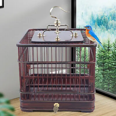 Vintage Retro Bird Cage Wooden Aviary House Birdcage Parrot Macaw With Stand New • $38.95