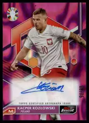 2023 Topps Finest MLS Fuchsia Lava Ref. Kacper Kozlowski Auto /75 #BCA-KKO C99 • $1.55