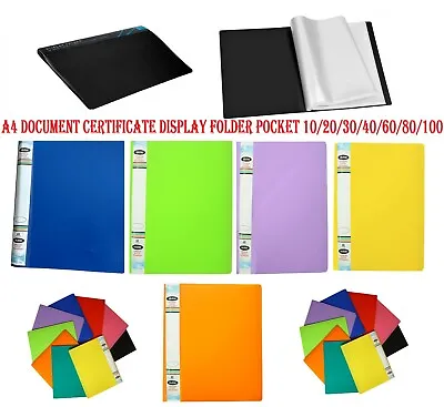 A4 Display Book 20/30/40/60/100 Pockets Presentation Folder File Portfolio Books • £2.99