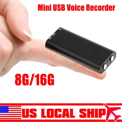 Mini Spy Audio Recorder Voice Activated Office Listening Device 96 Hours 8 16 GB • $16.99