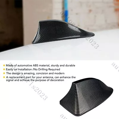 Shark Fin Roof Car Antenna Carbon Fiber Radio FM/AM Antena Radio Universal Screw • $8.99