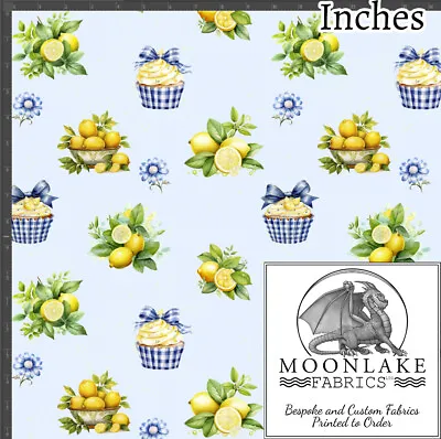 Cupcakes And Lemons 100% Quality Cotton Poplin Fabric * Exclusive * • £5.45