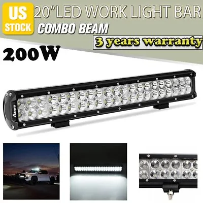 20inch 200W LED Lights Bar Dual Row Spot Flood Combo Work UTE Truck SUV ATV 22'' • $28.99