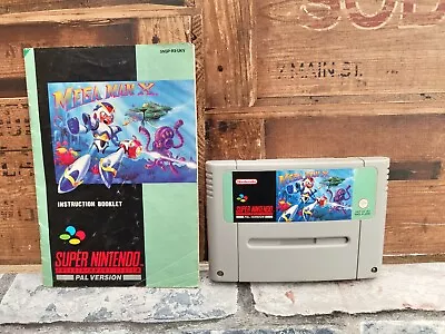 Mega Man X For Super Nintendo SNES - Cartirdge And Manual - PAL • £69.95