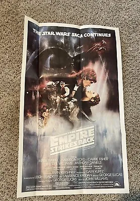 1981 Topps  12x20  THE EMPIRE STRIKES BACK Movie Giant Pin-Up/ Harrison Ford • $10.98