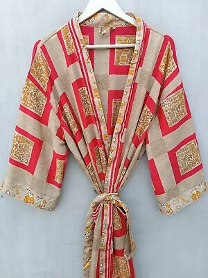 Maternity Silk Sari Kimono Christmas Day Gift For Her Woman's Clothing B-1852 • $50.99