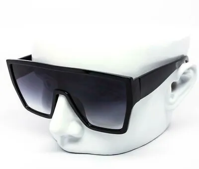 Gangster Sunglasses Cholo Men Oversized Single Black Lens Shield Fancy Glasses • $12.99