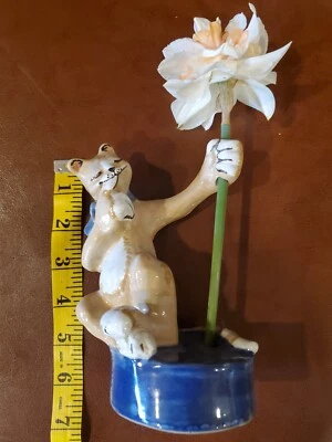 $40 • Buy Louisville Stoneware Vintage Cat Bud Vase Perfect