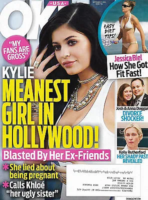 OK! Magazine September 7 2015 Kylie Jenner Jessica Biel Kelly Rutherford Duggars • £16.09