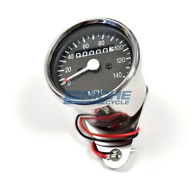 Mini Universal Motorcycle Mechanical 140 MPH Speedo Speedometer Gauge 2:1 • $47.70