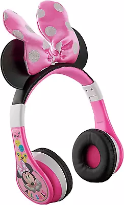 Minnie Mouse Kids Bluetooth Headphones Wireless With Microphone Includes Aux Co • $44.58
