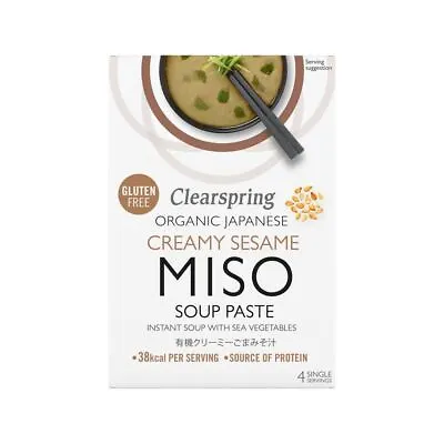 Clearspring Organic Japanese Creamy Sesame Instant Miso Soup - 4 Sachets • £6.31