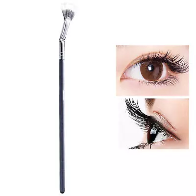 Angled Fan-shaped Eyelash Brush Mascara Wands Applicator Eyeliner Makeup Brush • $7.91