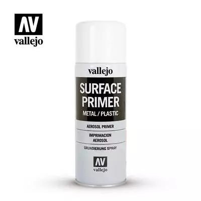 Vallejo 28010 Basic White Primer 400 Ml Spray Paint Can • $20.30