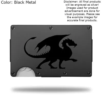 Custom DRAGON Laser Engraved Wallet - Pick A Wallet Color • $22