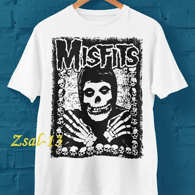 Vintage The Misfits Rock Band Short Sleeve White T-shirt DF814382 • $18.95