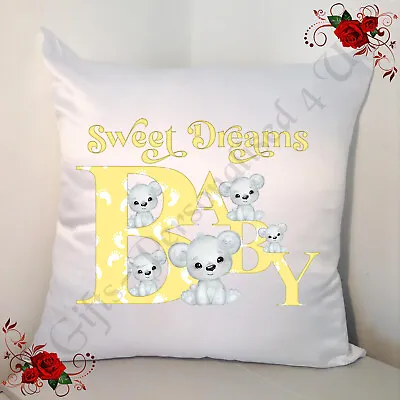 Designed 18  Cushion - Sweet Dreams - Baby / Newborn - Bears - Design 5 • £15.99
