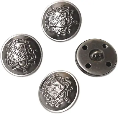 10PCS 1 Inch (25Mm) Large Antique Metal Buttons With Shank For BlazersSuitsJac • $17.06