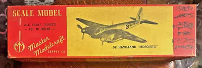 Vintage Master Modelcraft Supply Co. De Havilland Mosquito Wood Model Airplane • $19.99