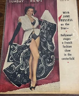 Vintage Sunday News October 25 1959 Jane Russell Color Magazine • $44.99