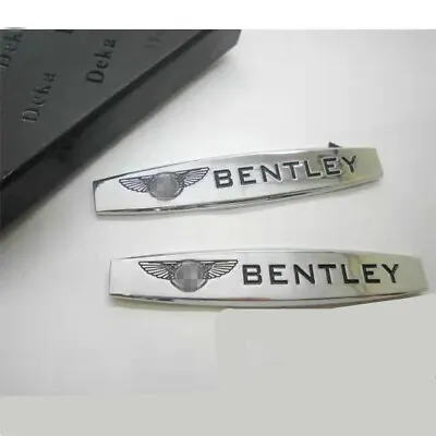 Metal Bentley LOGO Continental GT Badge Script Fender Back Brand New (2pc) • $32.08
