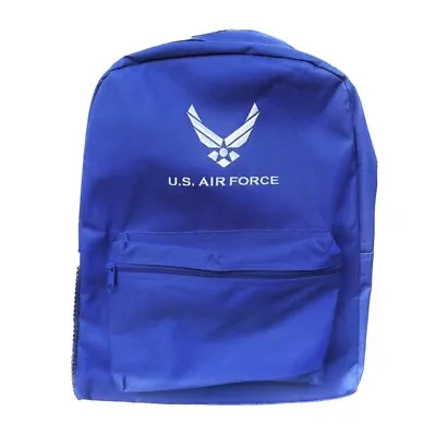 USAF Backpack VINTAGE -unused- LIGHT WEIGHT Blue Bag W White US Air Force Wings • $23