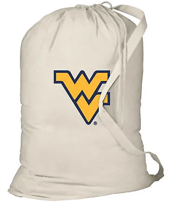 WVU Laundry Bag West Virginia University Clothes Bag W/ EASY CARRY STRAP! • $14.99