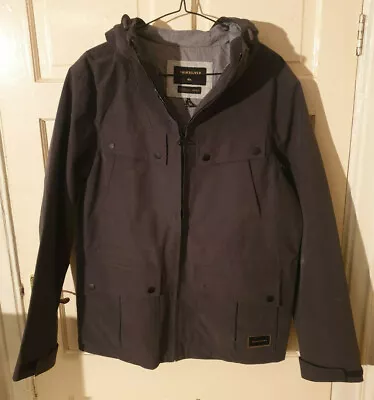 QUIKSILVER Clover Daze Mens Jacket Small Grey FREE POST • £15