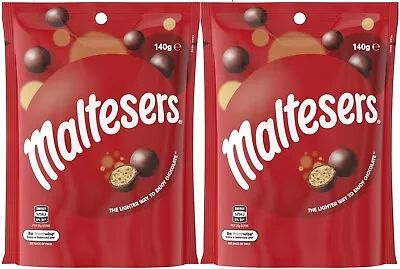 2 Packs Maltesers Milk Chocolate Crunchy Balls Pouch 140g Each • $19.96