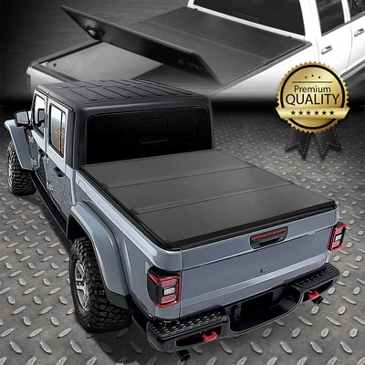 $298.88 • Buy For 20-21 Jeep Gladiator Jt Pickup Truck 5.5ft Bed Hard Tri-fold Tonneau Cover