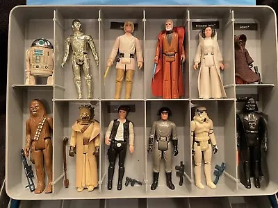 Star Wars Vintage 1977 First 12 Original Kenner Figure Lot W/ Case & Weapons • $649.99