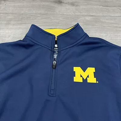 Colosseum Michigan Wolverines NCAA 1/4 Zip Pullover Jacket Men’s XL Shirt • $24.99