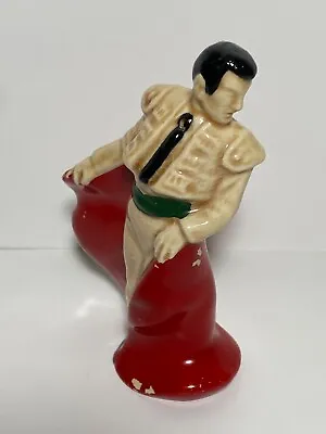 Vintage Antique Ceramic Matador Bull Fighter Figurine 4 3/8” Tall RARE • $9.95