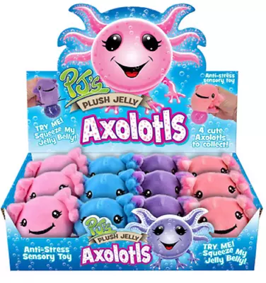 Kandytoys Pjs Plush Jelly Axolotls - Ty0322 Squishy Squeezy Stress Sealife Toy • $15.75