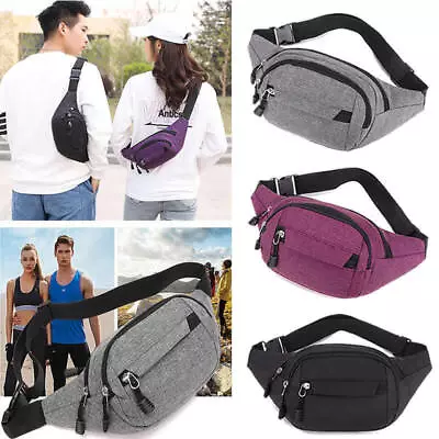 £4.49 • Buy Waist Bum Bag Men Women Fanny Pack Holiday Travel Money Belt Pouch Wallet Unisex