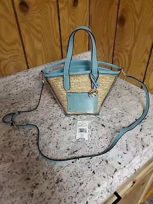 New Michael Kors Kimber Seafoam Blue 2-in-1 Zip Tote Messenger Handbag Purse • $149.99