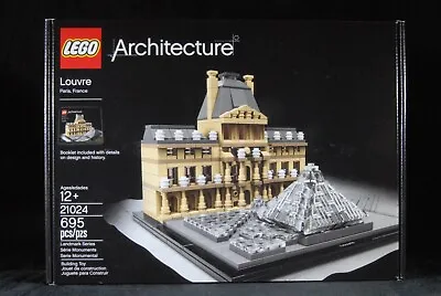 LEGO ARCHITECTURE Landmark Series LOUVRE (21024) New In Sealed Box RETIRED • $144