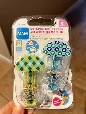 NEW 2 Clips MAM Keeps Pacifiers Teethers & More Clean & Secure • $10