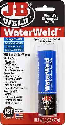 JB Weld Jb8277 Waterweld Under Water Adhesives Off White 2 Oz 1 Pack • £10.17