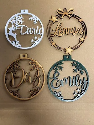 Christmas Ornaments Personalised Ornament Festive Decorations Bauble Xmas Tree • $5