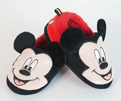 Disney Mickey Mouse Child Kids Slippers Plush Never Worn Size 9-10 Unisex • $4.99