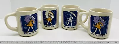 Vintage Set Of 4 Morton Salt Coffee Mugs Cups Bryan China New Castle PA • $7