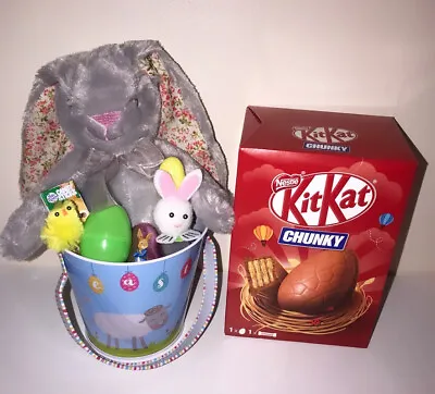 Easter Hamper Kids Easter Gift With Bunny And Easter Egg Hamper Basket Children • £14.99